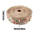 thumbnail image 3 of Suncoda Festive Ribbon, Christmas Decoration Ribbon Christmas Linen Printed Ribbon Christmas Tree Layout Ribbon to Make Your Gift Unique, 3 of 6