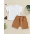 thumbnail image 4 of Toddler Baby Girls Summer Outfit 6M 12M 18M 24M 2T Daddys Girl Short Sleeve T-Shirt Elastic Shorts Clothes Set, 4 of 8