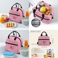 thumbnail image 5 of Yuyamidu Pink Bow Print 17-Inch Kids Backpack 4Pcs Set with Lunch Bag Pencil Case Water Bottle Sleeve, Adjustable Padded Straps for Teens Girls School Travel Daily Use, 5 of 7