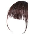 thumbnail image 2 of Travelwant Clip in Air Bangs Human Hair Bangs Clip on Real Hair Flat Bangs with Temples Hand Made Mini Air Bangs, 2 of 7