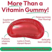 Human Beanz Kids Vitamin D3 Jelly Beans 1000 IU, Bone & Immune Support for Children, Vegetarian D3 Gummies, Gluten-Free Non-GMO Kosher Halal, 120 Strawberry Gummies