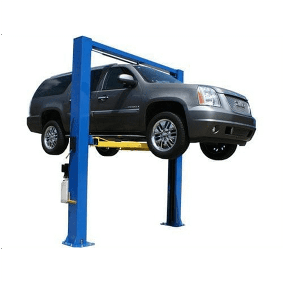 Atlas Automotive Equipment OHX10000X 2-Post Commercial Grade Overhead Vehicle Lift, 13’ Minimum Ceiling Height, 10,000lb, Clear Floor, Extra Tall/Wide, Symmetric Arms, Single Point Lock Release