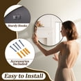 thumbnail image 2 of YVANLA 20" Rounded Bathroom Wall Mirror Vanity Mirror,Black, 2 of 8