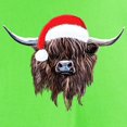thumbnail image 3 of CafePress - Highland Cow Santa Hat Xmas T Shirt - Light T-Shirt - CP, 3 of 4