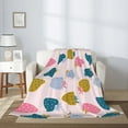 thumbnail image 2 of Throw Blanket for Couch Sofa and Bed, cartoon strawberries Super Soft Plush Throw Blanket, Fuzzy Cuteness Comfy Warm Washable Flannel Blanket & Throws for All Season 80"x60", 2 of 5