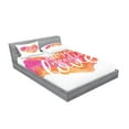 thumbnail image 2 of Ambesonne Saying Fitted Sheet & Pillow Sham Set, Watercolor Splash, Full, Red Fuchsia, 2 of 2