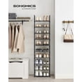 thumbnail image 2 of SONGMICS Zapatero, Estante para Zapatos de 10 Niveles, Organizador de Almacenamiento de Zapatos, Ahorro de Espacio, 11 x 17,7 x 68,1 Pulgadas, Estructura de Metal, Estantes de Tela No Tejida, para Ent, 2 of 5