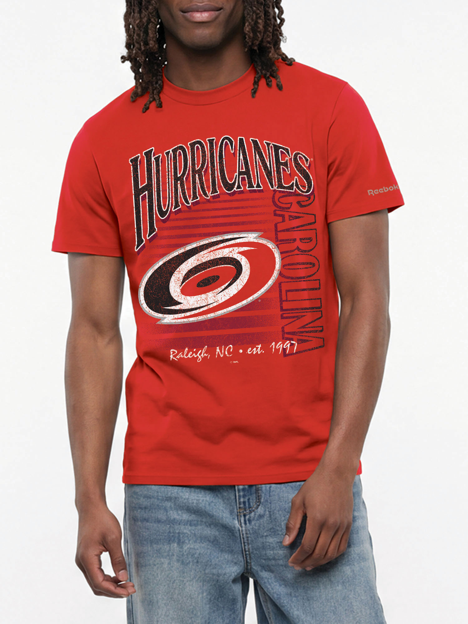 Carolina Hurricanes Reebok Mens Crew Neck Short Sleeve T-Shirt