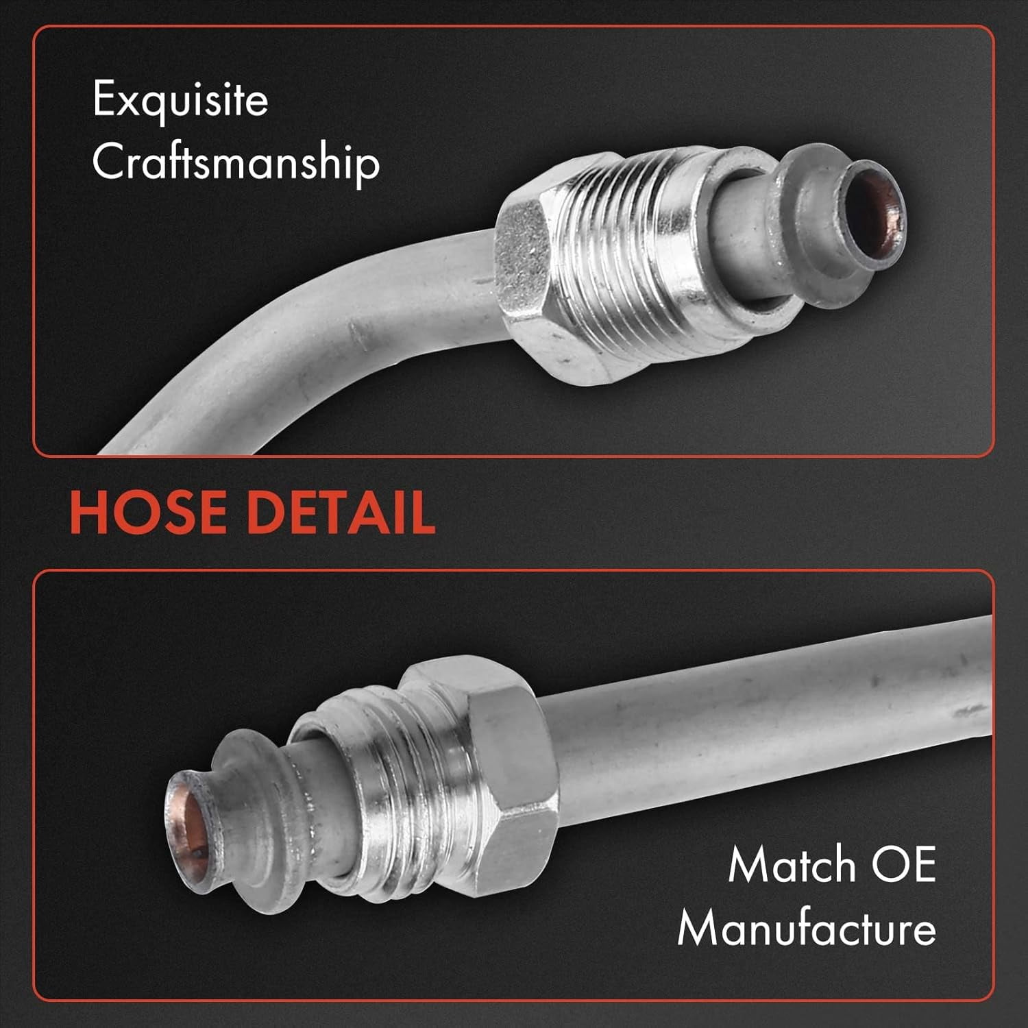 A-Premium Power Steering Pressure Hose Line Assembly Compatible with Chevrolet Corvette 2005-2013, 6.0L 6.2L 7.0L, with O-ring, Pump to Gear/Rack