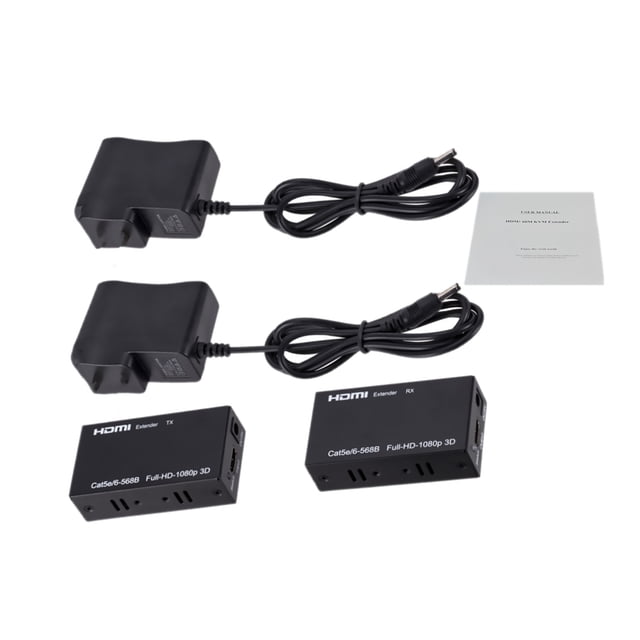 DMI Extender Over IP Ethernet 1080p Up to 60m Direct 1 to 1 Extender Over CAT5e CAT6 to Many Over Gigabit Switch, Network LAN, IR Extension