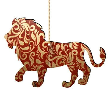 Designocracy 99230-O Lion Wooden Ornament