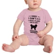 thumbnail image 2 of Sorry I Can't I Have Plans With My Caucasian Shepherd Love Pet Dog Baby Romper Infant (Pink, 3-6 Months), 2 of 5