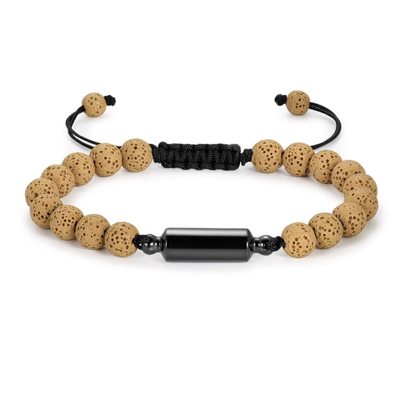 Beaded Cremation Bracelet for Ashes Adjustable Cremation Urn Bracelet Bangle for Ashes Stainless Steel Memorial Ashes Keepsake Jewelry for Men Women
