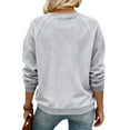 thumbnail image 3 of Uootdi Women's Crewneck Long Sleeve Clothing Oversized Soild Color Sweatshirts Pullover Casual Loose Comfy Fit Fall Shirts Tops, 3 of 4