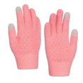 thumbnail image 2 of TKKCS Kids Knit Gloves Elastic Ribbed Cuff Warm Full Fingers Soft Stretchy Winter Gloves for Boys Girls Watermelon Red 3-8Years, 2 of 6