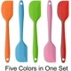 thumbnail image 3 of Juego de espátulas de silicona de grado alimenticio sin BPA, 5 piezas, resistentes al calor hasta 500 °F, antiadherentes, flexibles, aptas para lavavajillas, núcleo de acero sólido, una pieza sin, 3 of 8