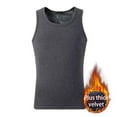 thumbnail image 4 of Becaristey Men Thermal Underwear Vest Winter Basic Layer Inner Wear Tops Undershirt Black Vest, 4 of 4