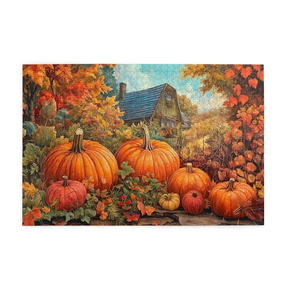1000 PCS Autumn Pumpkin 1000 Piece Exquisite jigsaw puzzles,Stunning Artwork,Enjoy the puzzle solving process,Every Piece is Unique,Game Night Charm Puzzle,Gifts for Friends and Family
