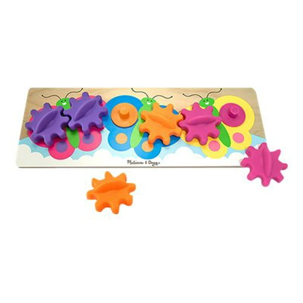 Melissa & Doug Fluttering Butterflies Gears Toddler Toy early