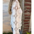 thumbnail image 6 of Women Cardigan Crochet Sweater Hollow Out Button Front V Neck Long Sleeve Knit Crop Sweater Top Color L, 6 of 7