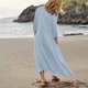 thumbnail image 5 of Mejor Belleza Women's cotton linen dresses summer midi dresses with pockets Mejor Belleza Vestido boho;Vestidos largos de playa;Flowy with ruffled hem, 5 of 7