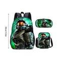 thumbnail image 2 of NAOJIE Halo Game Print Backpack Multi-functional 3-in-1 Schoolbag Set,Laptop Backpack,Single-shoulder Bag,Back to School Backpack Schoolbag Set for Students and Fans, 2 of 2