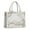 White Gold Marble, variant on Large Capacity Tote Bag,Blue White Marble Pattern Handbag Fashion Luxury Tote Bag,15.7"x13"x 5.1" Inches,Laptop Compatible