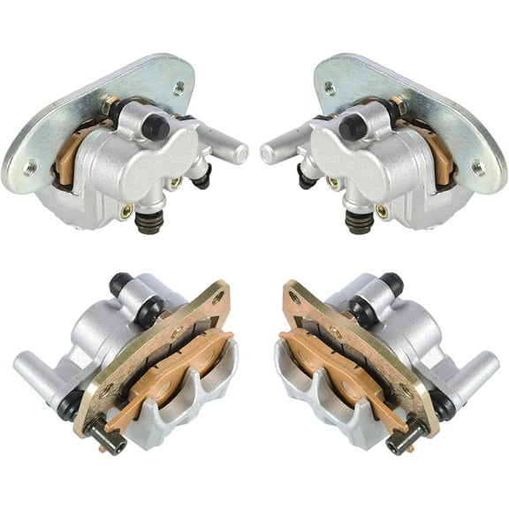 LABLT Front and Rear Brake Calipers Set With Pads Replacement for Yamaha Rhino 700 YXR700 2008-2013