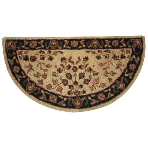 UniFlame Beige with Black Hand Tufted 100% Wool Rug