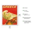 thumbnail image 2 of Greece - Greek Warrior - Vintage Travel Poster by David Klein c.1960s - Fine Art Matte Paper Print (Unframed) 11x14in, 2 of 4