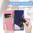 thumbnail image 5 of Allytech Galaxy S22 Ultra 5G Case, Pretty Big Butterfly Embosseed Flip Stand Magnetic Clasp Shockproof Drop Protection Cards Holder Hand Wrist Wallet Case for Samsung Galaxy S22 Ultra 5G 6.8" - Pink, 5 of 6