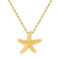 thumbnail image 1 of Collar ENSKEFEN Estrella de Mar Dorada Colgante de 3.7 cm Cadena Ajustable, 1 of 7