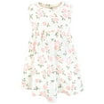thumbnail image 4 of Hudson Baby Infant and Toddler Girls Cotton Dress and Cardigan Set, Soft Pink Sage Rose, 3T, 4 of 5