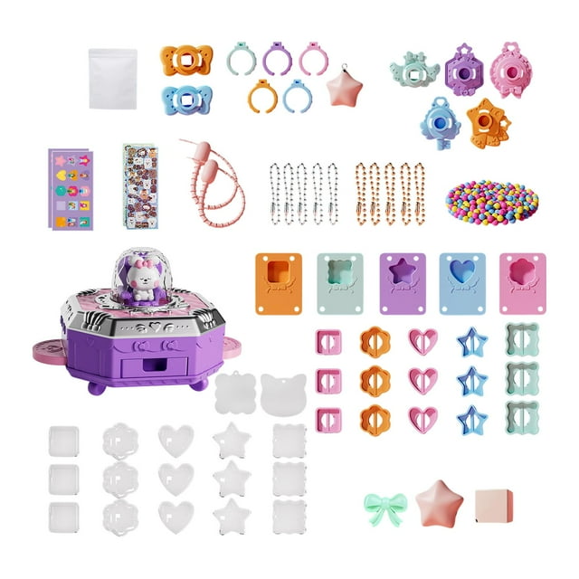 Kit De Manualidades De Juguetes Para Niñas, Conjunto De Manualidades, Kit De Fabricación De Joyas Para El Día De San Valentín, 93 Piezas