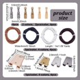 thumbnail image 2 of 16Pcs Bolo Tie Findings Kit Bolo Tie Tips Replacement Kit Bolo Tie Buckle Accessories with 8Pcs Alloy Cord End 4Pcs Bolo Tie Slide Clasps and Leather Necktie Cord for Bolo Tie Making Alloy, 2 of 5