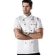 thumbnail image 2 of Matsuzay Chef Coats Verano Manga corta Cómodo Cocina Chefs Use Cook Works Ropa para restaurante Hotel Use Black M Utensilios de cocina Blanco 3XL Matsuzay HA011666-10, 2 of 6