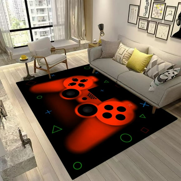Game Controller Modern Area Rug Gaming Carpet Gamer Rug Boys Rugs Floor Mat Soft with Non-Slip Backing Home Decor Gamer Room Decor for Living Room Bedroom 60*120cm