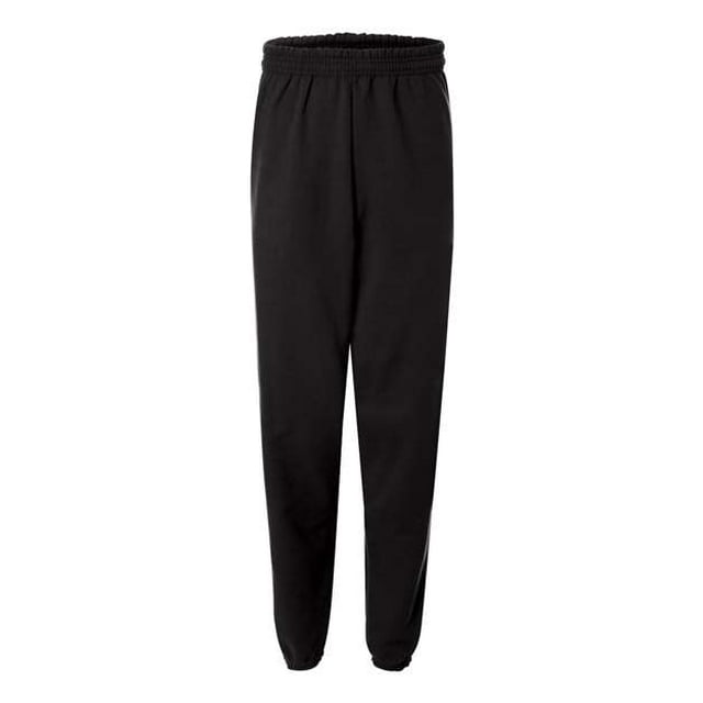 Hanes EcoSmart - Pantalón deportivo sin bolsillo para hombre, color negro, grande hanes P650