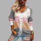 thumbnail image 3 of Suéteres para Mujer Diseño De Empalme con Cuello En V Estilo con Capucha Color De Contraste Suéter con Capucha para Mujer para Fiesta Oficina Hogar Gris M, 3 of 6