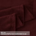 thumbnail image 3 of Homieway Large Burgundy Bed Blankets,Soft Twin Size Blanket for Sofa Couch, All Season Lightweight Microfiber Fluffy Flannel Fleece Throw Blanket,60" x 80", 3 of 6