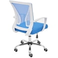 thumbnail image 6 of Modern Home Zuna Mid-Back Office Task Chair - Ergonomic Back Supporting Mesh Back Desk Chair (White/Blue), 6 of 7
