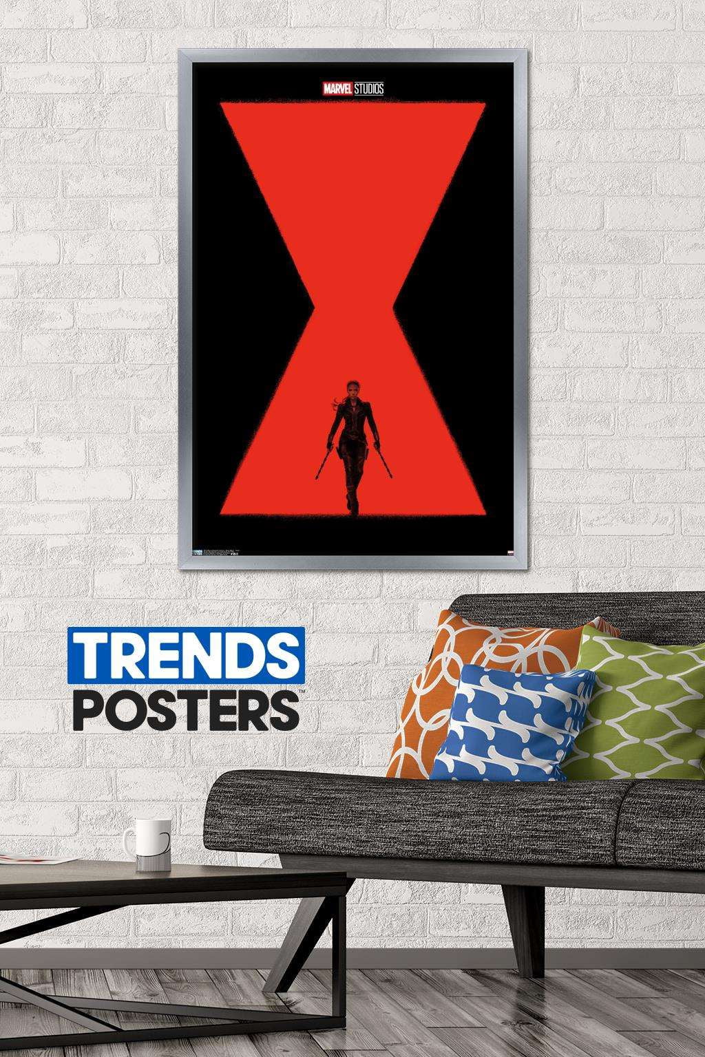 Marvel Cinematic Universe - Black Widow - Teaser Wall Poster, 22.375" x 34", Framed