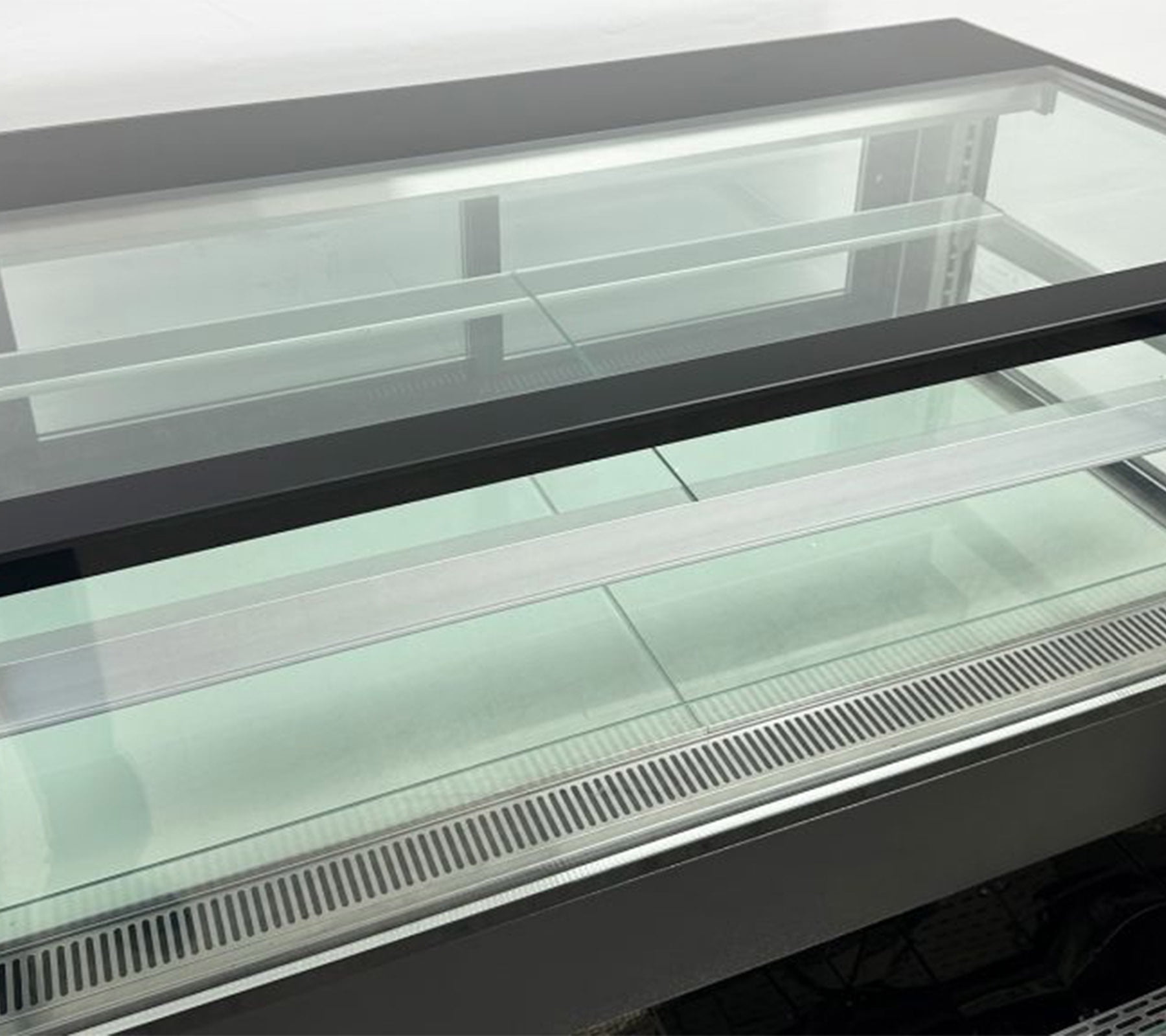 60 Inch Commercial Open Air Display Refrigerator Grab and Go Merchandiser Cooler NSF Certified Black