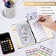 thumbnail image 5 of Carpeta económica con sobre económico A6 Carpeta económica Conjuntos de planificador en cuero de PU Cuaderno económico 6 anillas rellenables con bolsillos transparentes Organizador de, 5 of 7