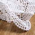 thumbnail image 5 of Ksopiavobs 2-Pieces Handmade Cotton Crochet Doilies Oval Lace Table Crochet Placemats 12 x17inch, White, 5 of 6
