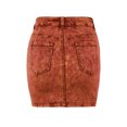 thumbnail image 3 of A2Y Women's Casual Rayon Denim Jean Short Mini Skirts Neon Orange L, 3 of 3