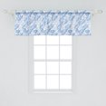 thumbnail image 2 of Ambesonne Blue and White Window Valance, Hawaii Leaves, 54" X 18", Pale Blue and White, 2 of 3