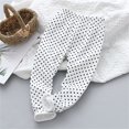 thumbnail image 2 of Generic Toddler Children Baby Girls Polka Dot Pants Leggings Trousers Clothes Outfits Comfortable and Soft（5-6 Years White）, 2 of 3