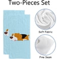 thumbnail image 2 of Soft Hand Fingertip Towels, 2 Pcs Face Bath Towels Lazy Dog Absorbent Washcloths for Bathroom Hotel Kitchen, 30"x15", Absorbent Soft Hand Fingertip Towels, 2 of 6