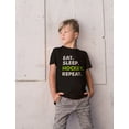 thumbnail image 3 of Tstars Boys Unisex Hockey Shirt - Kids Hockey Gifts - Eat Sleep Hockey Repeat - Youth Ice Hockey T Shirt - Presents for Hockey Lovers Players Fans - 100% Cotton - Machine Washable, 3 of 5